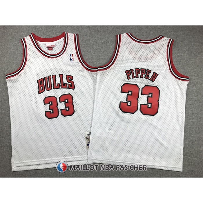 Maillot Enfant Chicago Bulls Scottie Pippen NO 33 Mitchell & Ness 1997-98 Blanc